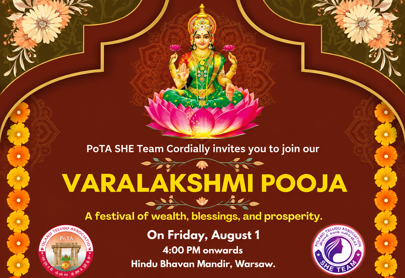 Varalakshmi Pooja in Warsaw from PoTA